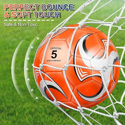 Miniatura 4 de Libima 13 Pcs Soccer Ball Bulk Operation 10 Pcs Official Size Soccer with Carry Bag and 2 Pump Soccer Training Sport Gift for Child Adults