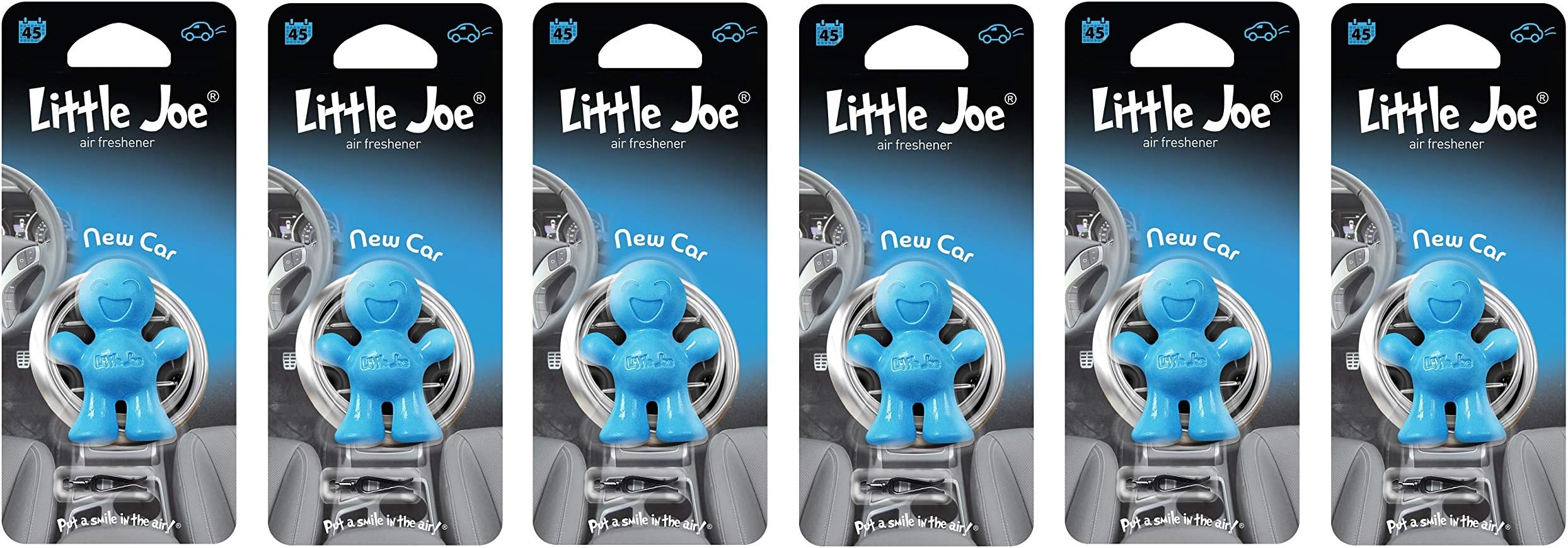 Little Joe LJ-22 Air Freshener, Blue New Car, 6 Pack
