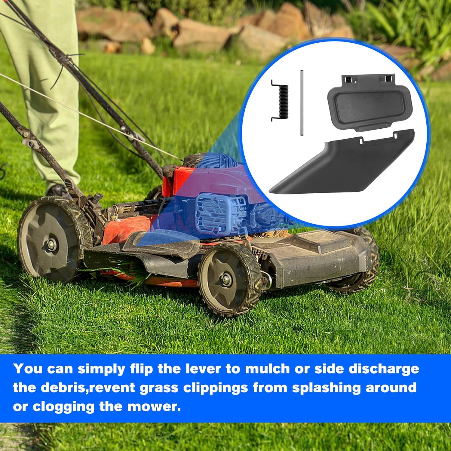 JIOTAR 115-8449 &115-8447 Mower Side Discharge Chute Kit for Toro Recycler 22" Lawnmowers 2009-2015, Fits Toro Recycler Mowers Parts 20330, 20330C, 20331, 20331C, 20332, 20332C, 20333