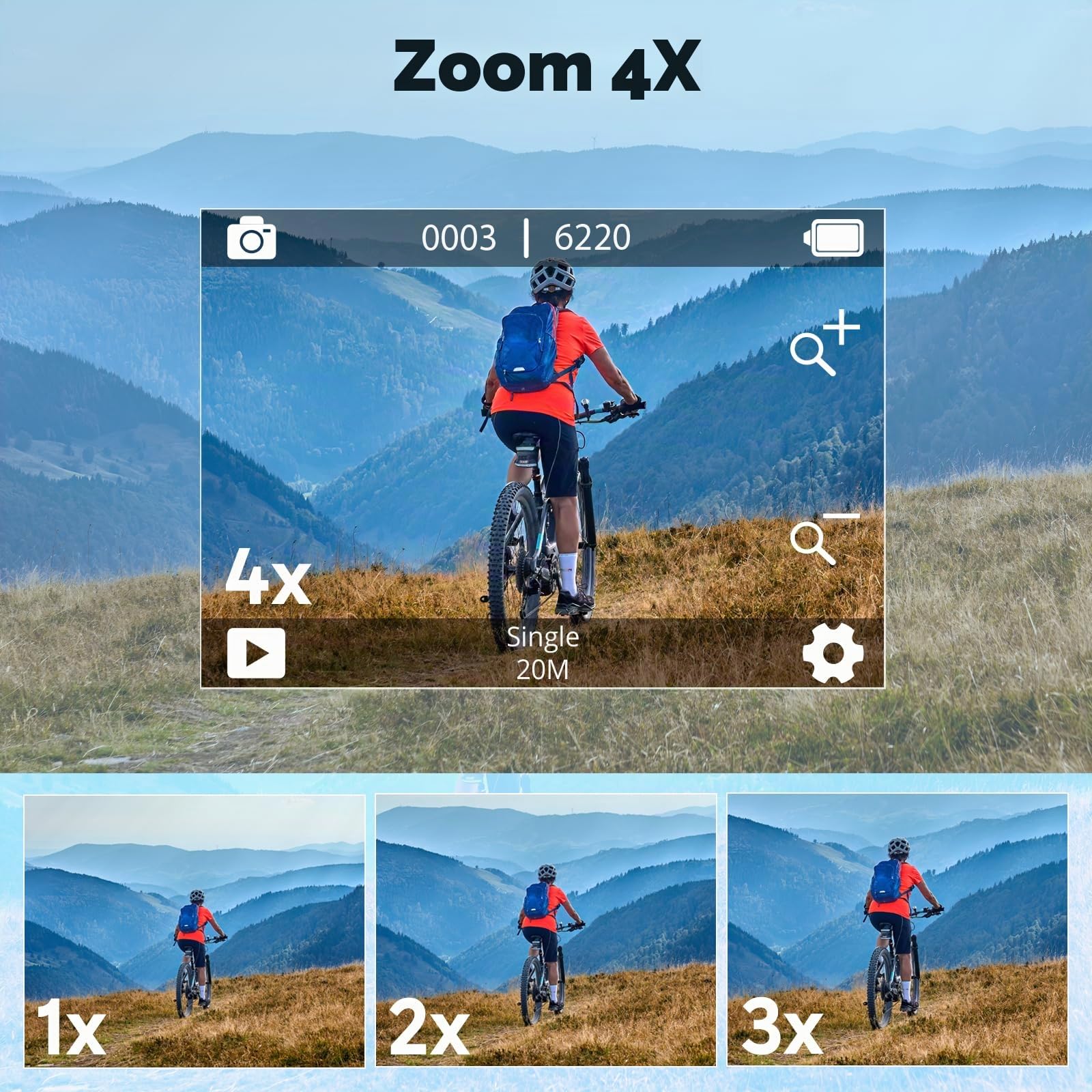 AKASO V50 X Action Cam 4K 20MP con Impugnatura e Custodia Protettiva, Videocamere WiFi EIS 40M Fotocamera Subacquea Touch Screen, Telecomando, Custodia Impermeabi, Action Camera Kit di Accessori di Mo