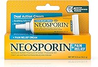 Vista 1 de Neosporin + Crema de doble acción para aliviar el dolor, 0.5 onzas