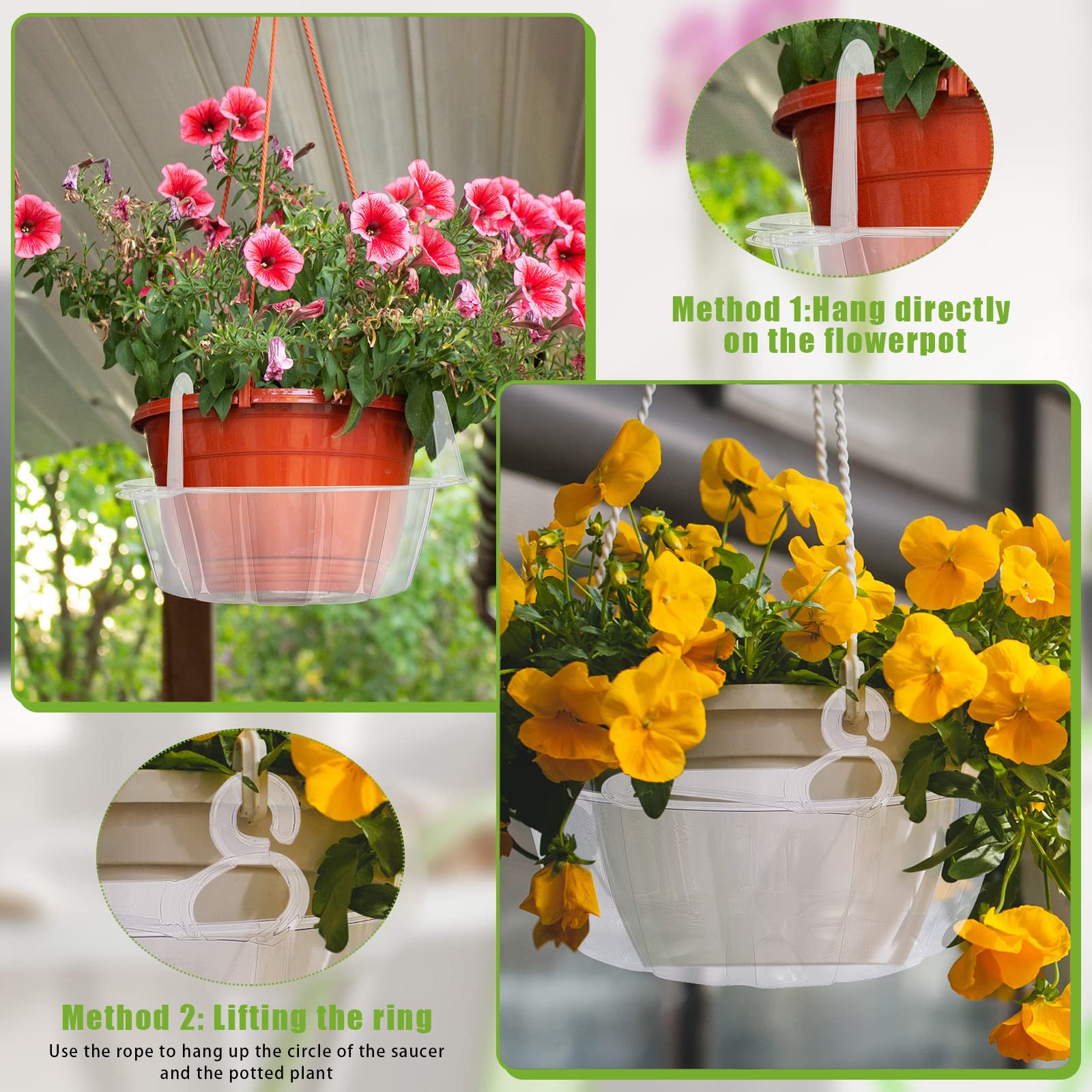 Amazon.com : Marsui 20 Pcs 10 Inch Hanging Plant Water Catcher Bulk Plastic Plant  Saucers Drip Pans for Plants Water Catcher for Indoor Outdoor Hanging Basket  Flower Pot : Patio, Lawn & Garden
