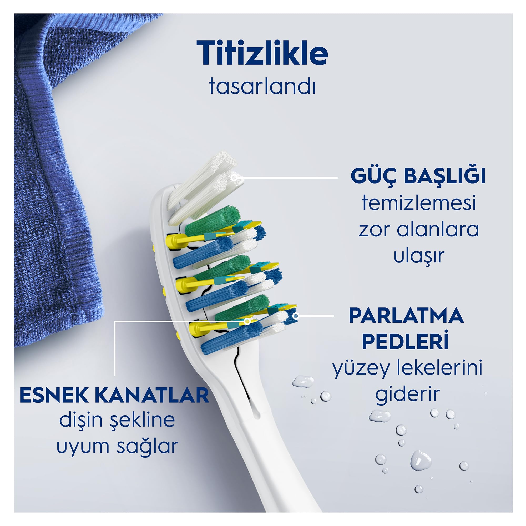 Oral-B Pro-3DWhite Pulsar Beyazlık Pilli Diş Fırçası, Orta Sertlik (3 paketi)