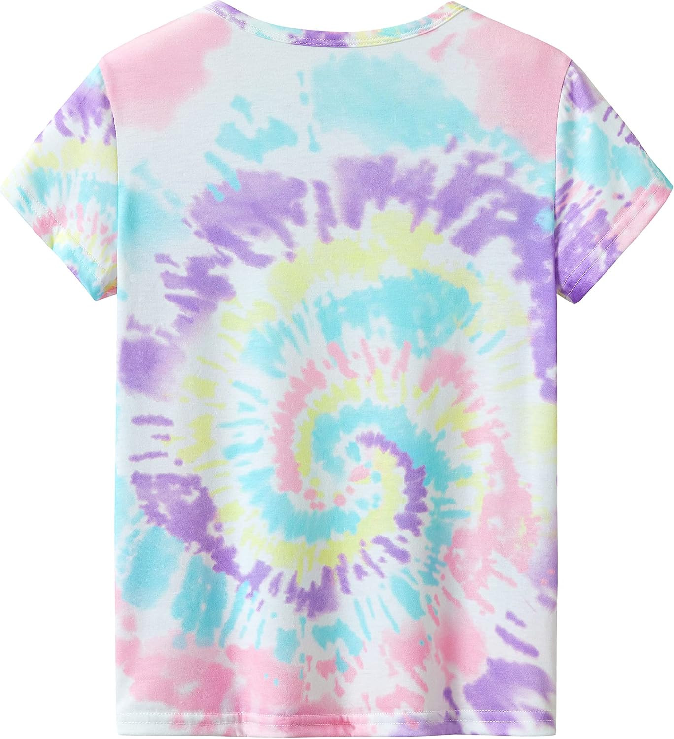 Tebbis Girls Pajama Set Tie Dye Cute Prints Tee & Shorts Sizes 6-18