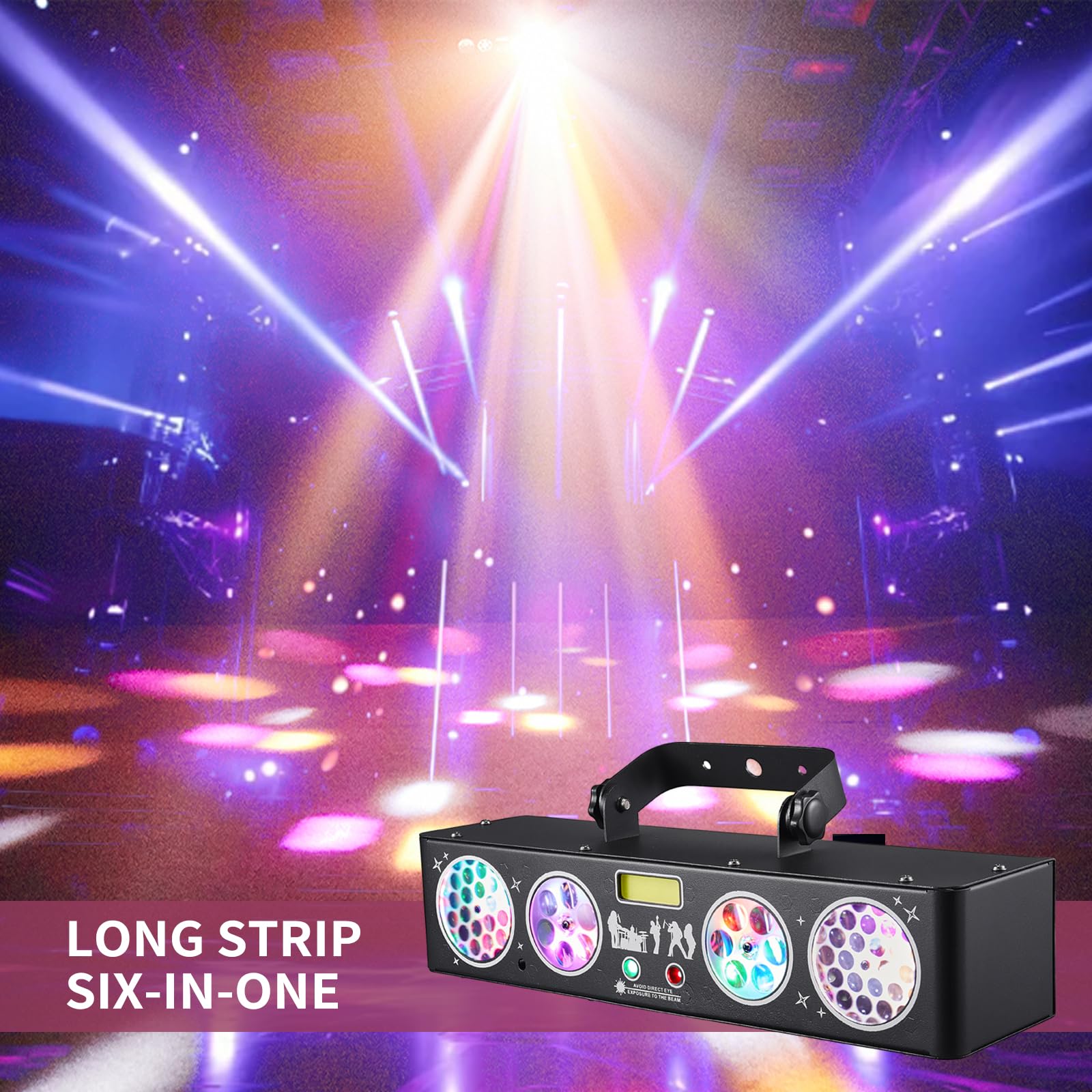XJG01 Lumière disco LED RVB pour DJ, contrôlée par la musique, projecteur à effet DMX pour bar, KTV, réunion de famille, mariage, anniversaire, Halloween