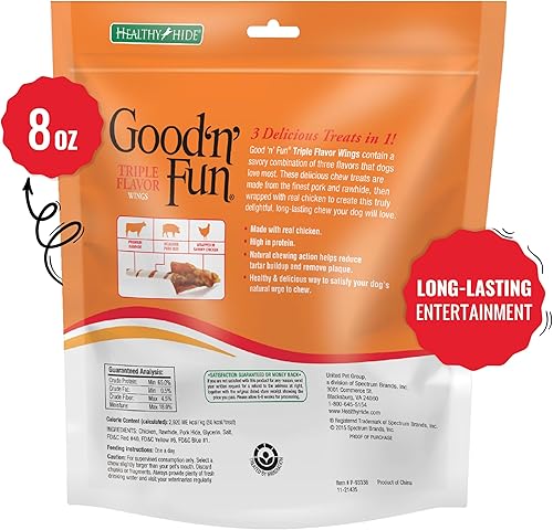 Vista 2 de Good 'N' Fun - Alitas de triple sabor para perros