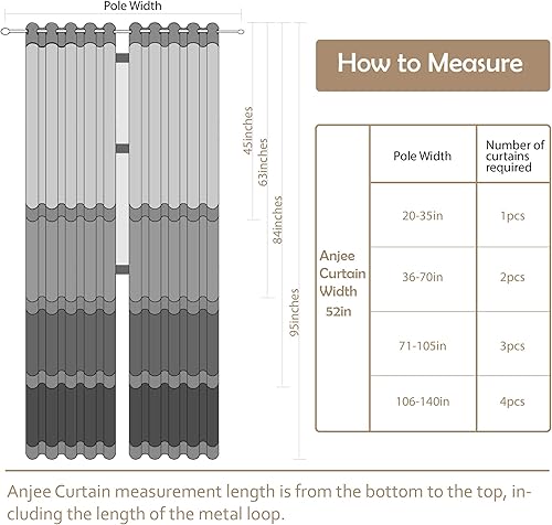 Miniatura 7 de Anjee Cortina opaca con diseño de estrellas.