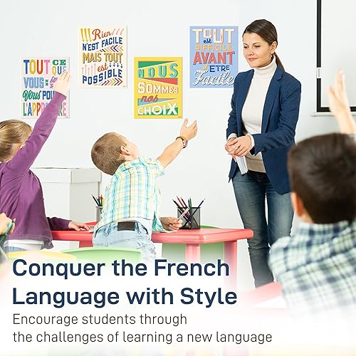 Miniatura 7 de S&O - 8 pósteres de aula para estudiantes franceses  9 letras de bienvenida para el aula  Pósteres de mentalidad de crecimiento para el aula  Cadeau