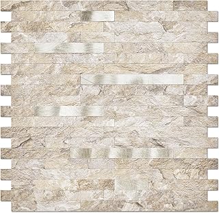DICOFUN 10-Sheet Peel and Stick Backsplash Wall Tile, PVC Kitchen Backsp...