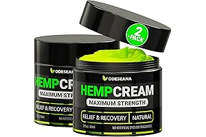 Hemp Cream for Joint and Muscle Pain Relief (2 Pack)