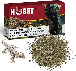 HOBBY Terraristik Vermiculit I 4 Liter I Inkubationssubstrat für Reptilieneier I hochwertiges Inkubationsmedium I Brutsubstrat für die Reptilienzucht I wärmeisolierend und feuchtigkeitsregulierend product image