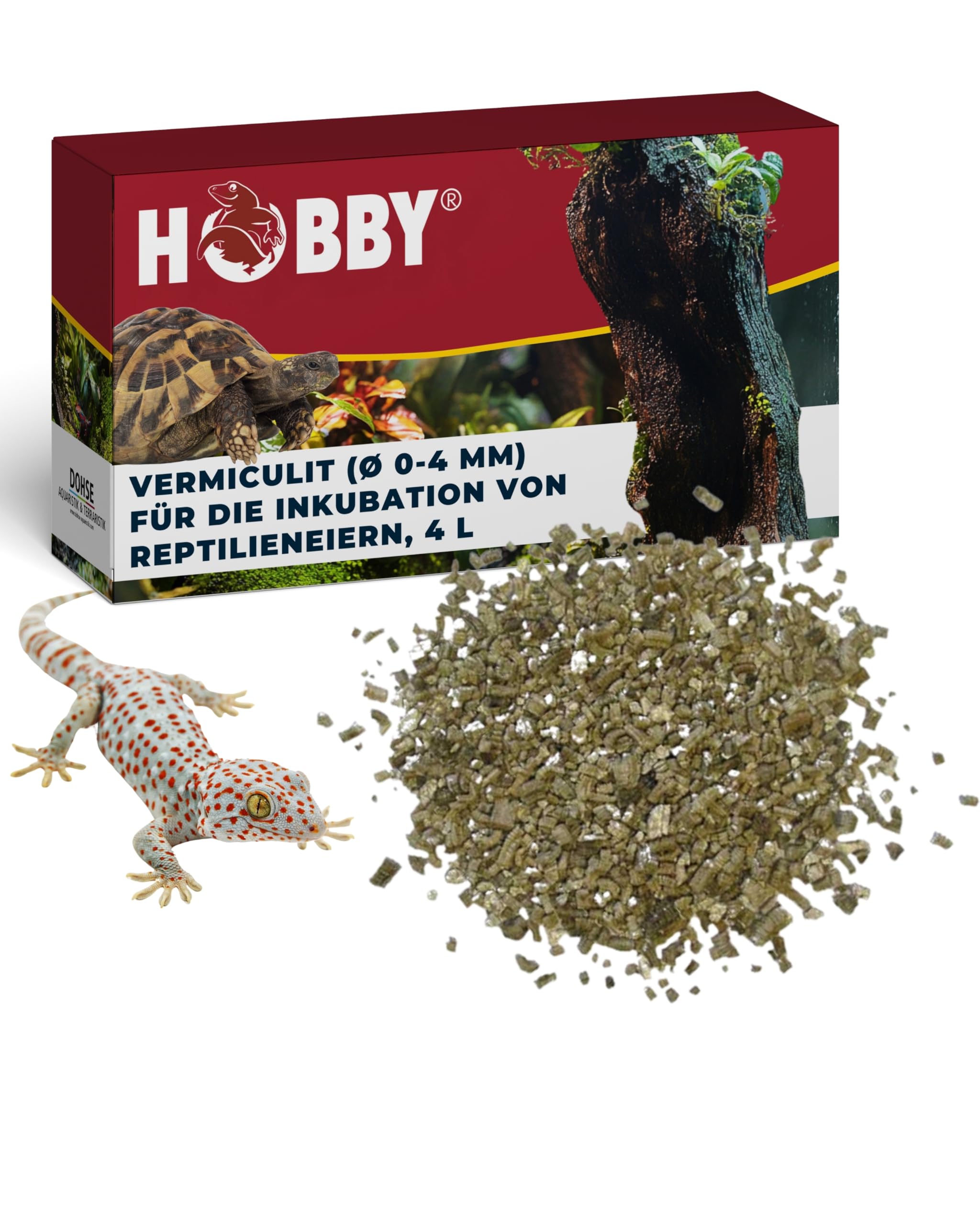 HOBBY Terraristik Vermiculit I 4 Liter I Inkubationssubstrat für Reptilieneier I hochwertiges Inkubationsmedium I Brutsubstrat für die Reptilienzucht I wärmeisolierend und feuchtigkeitsregulierend