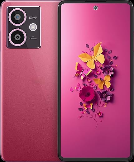HMD Crest 5G (Royal Pink, 6GB RAM, 128GB Storage) | 6.7â€ FHD+ OLED Display | 50MP + 50MP Camera | MediaTek Dimensity 7200 Processor | 5000mAh…