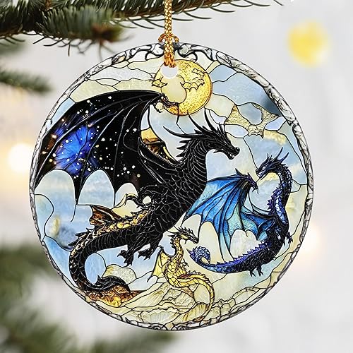 Miniatura 12 de Adornos de Navidad, Dodosky adorno de cerámica de olas del océano de 2.8 pulgadas, decoración navideña, adornos para árbol de Navidad, decoraciones