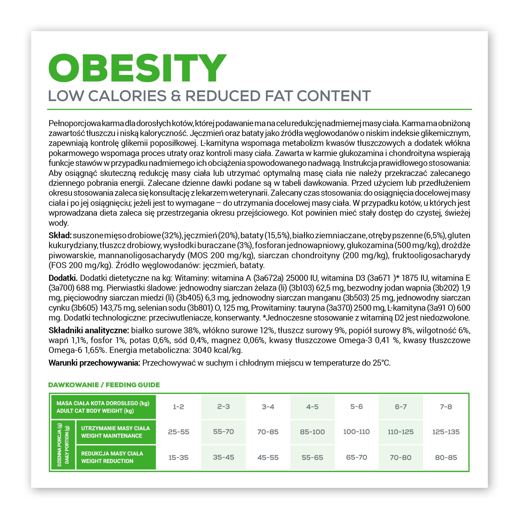 VET EXPERT OBESITY CAT - sucha karma weterynaryjna dla kotów 400g