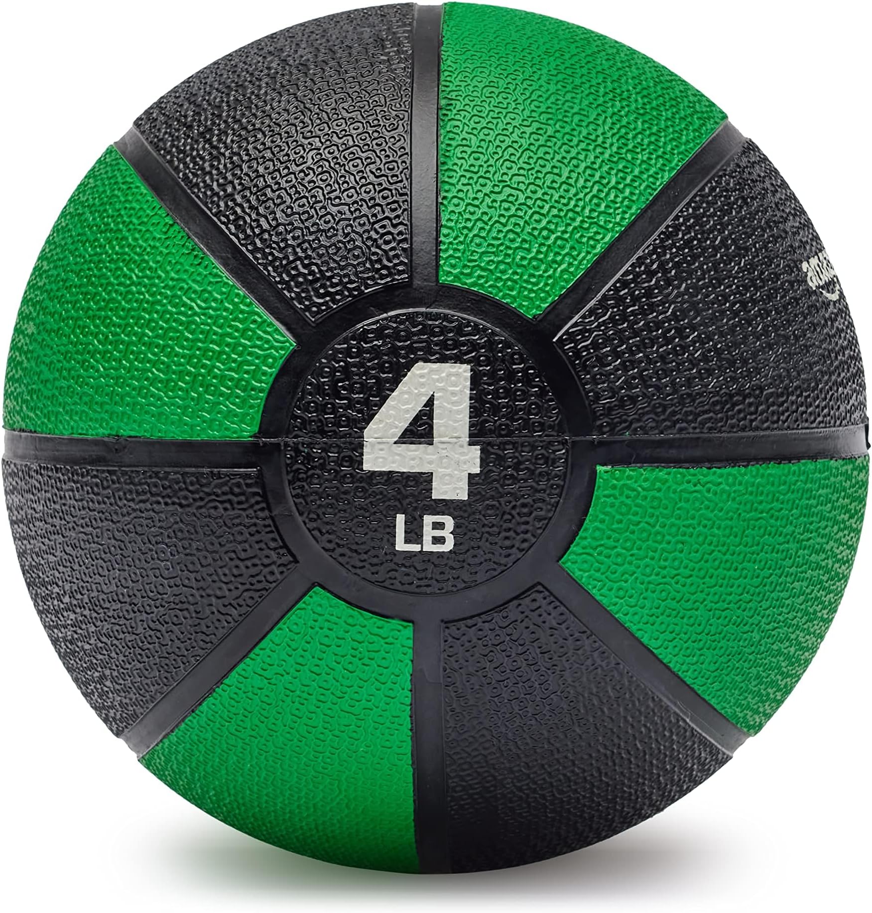 Amazon Basics Workout Fitness Exercise Weighted Medicine Ball - 4 Pounds, Green/Black