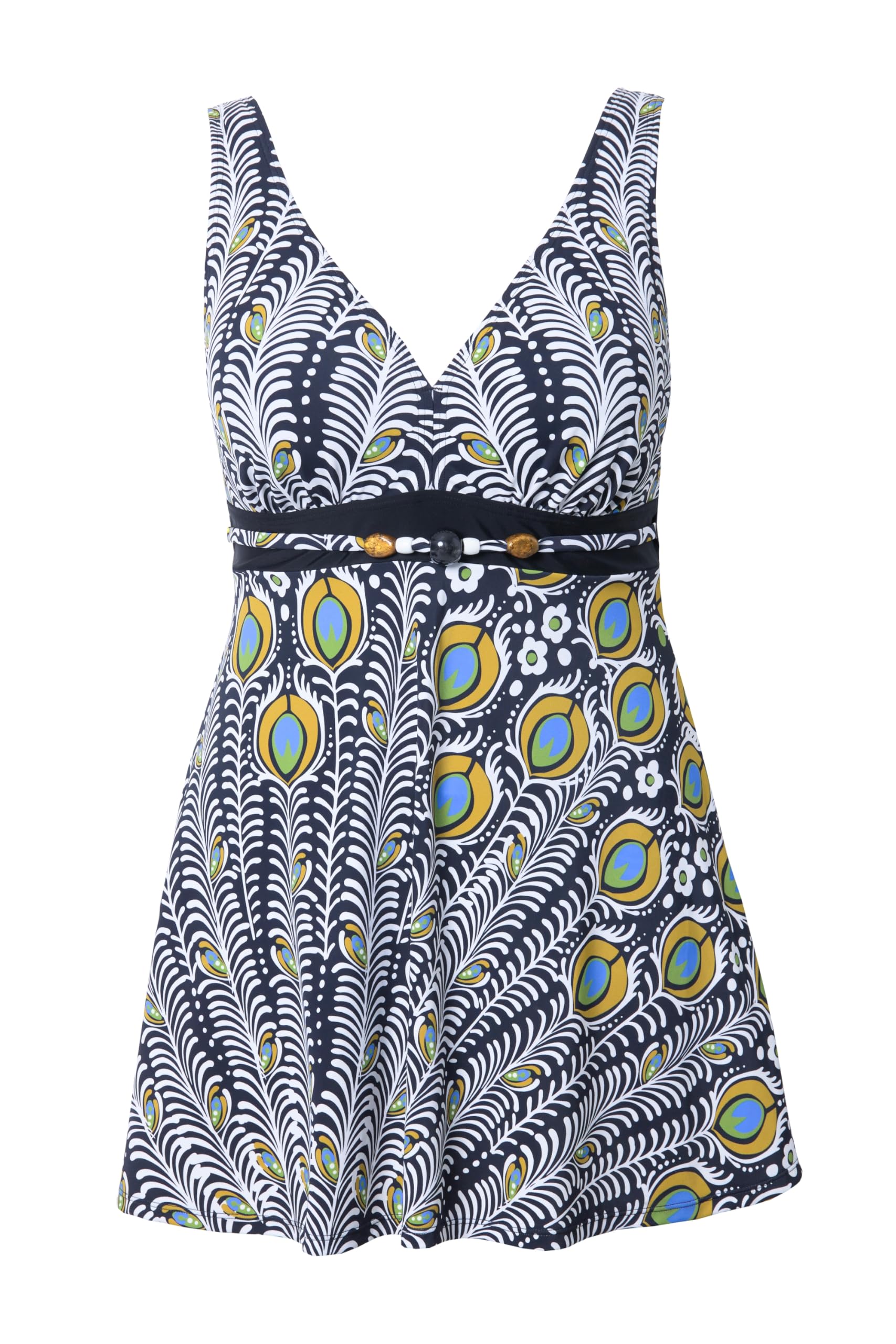 Ulla Popken Badekleid, Amber, Perlendetail, Peacock Traje de baño de una Sola Pieza Mujer