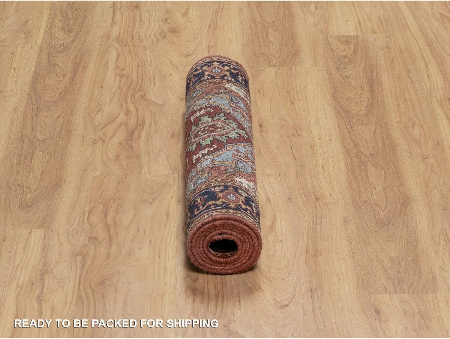 Hand Knotted Runner Rug, Barn Red, 2'6"x6'3", New Zealand Wool, Vegetable Dyes, Heriz Style, Oriental