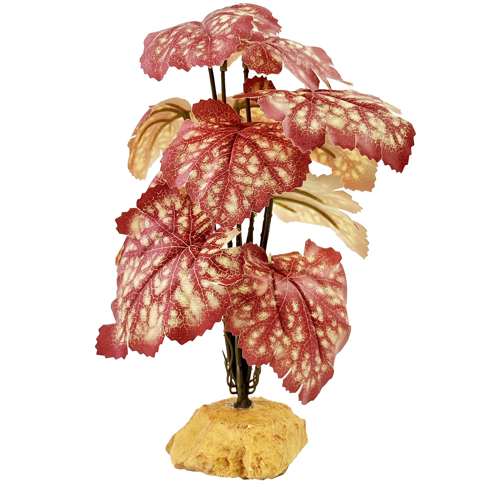 Woyrise Reptile Artificial Plants Terrarium Decor, Amphibian Cage Plant Bearded Dragon Tank Accessories fit Crested Gecko Leopard Lizard Chameleon