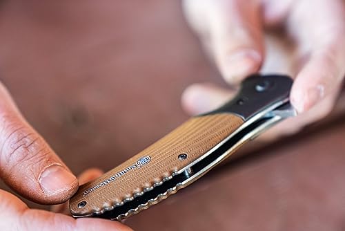 Miniatura 4 de Smith & Wesson Stave - Cuchillo plegable de 7.75 pulgadas de alto carbono SS Ultra Glide con hoja de punto de clip de 3.25 pulgadas y mango