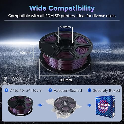 Vista 32 de FLASHFORGE - Filamento PLA, 1/16 de pulgada, carrete de 2.2 libras de filamento, precisión dimensional de +/- 0.001 de pulgada, fácil de usar y se