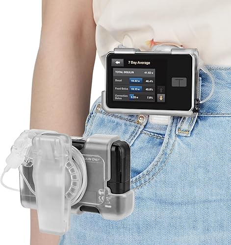 Funda para bomba iGuerburn tSlim X2 con clip giratorio de 360, soporte para bomba tSlim en tándem para enrollar el exceso de tubo, accesorios para