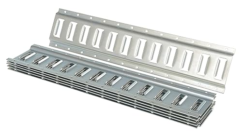 Miniatura 2 de Vestil E-TRK-2-ZN-6PK E-Track acero chapado en zinc de 2 pies de longitud 6 unidades gris