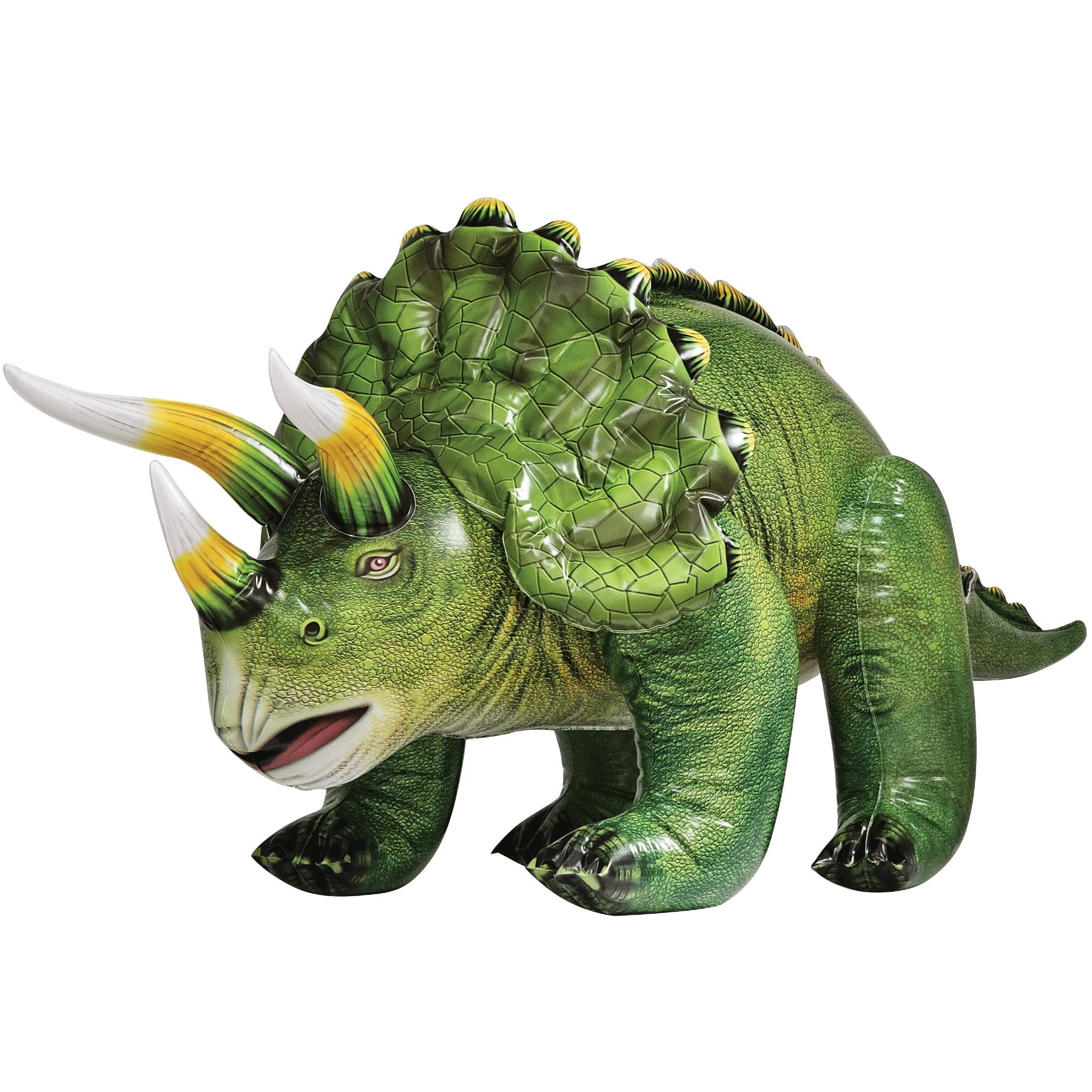 Jet Creations Inflatable Triceratops Dinosaur Toy, 20" Tall/43” Long, Forest Green, Pool, Party, Garden Decor, Photo Prop, Jurassic Theme Decoration