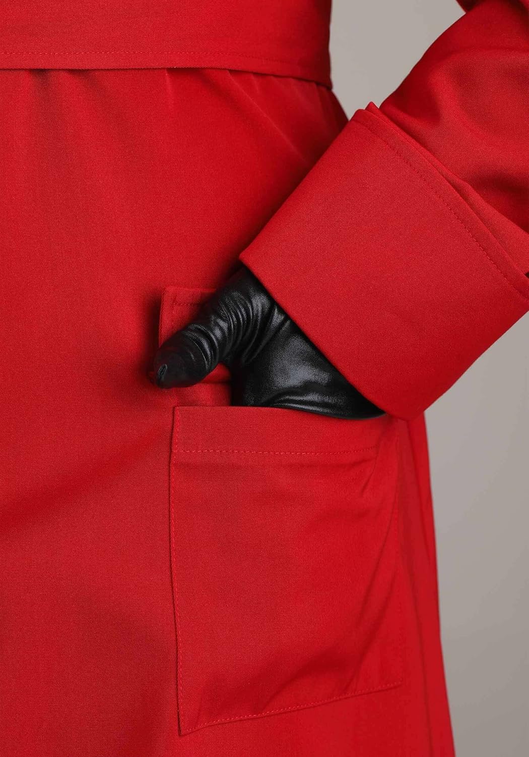 Fun Costumes Women's Carmen Sandiego Costume Gabardine Trench Coat, Epaulets, Belt