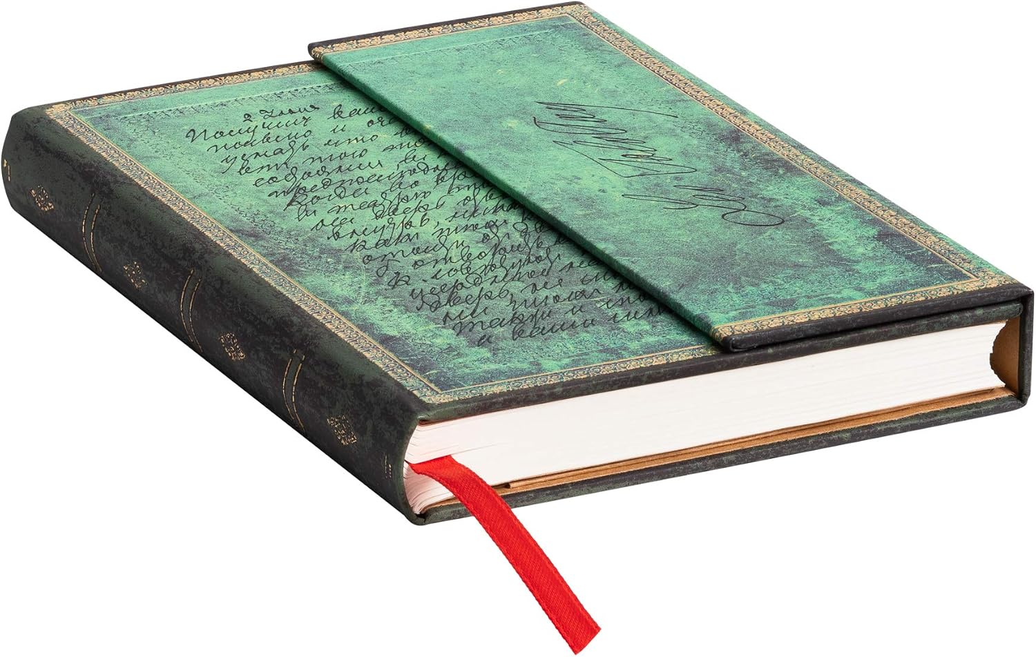 Paperblanks Hardcover Journal Tolstoy, Letter of Peace, Green, Mini (140 x 100) - Image 4