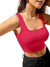 BERRY BIRD® Women's Knitted Sleeveless Solid Square Neck Tank Tops