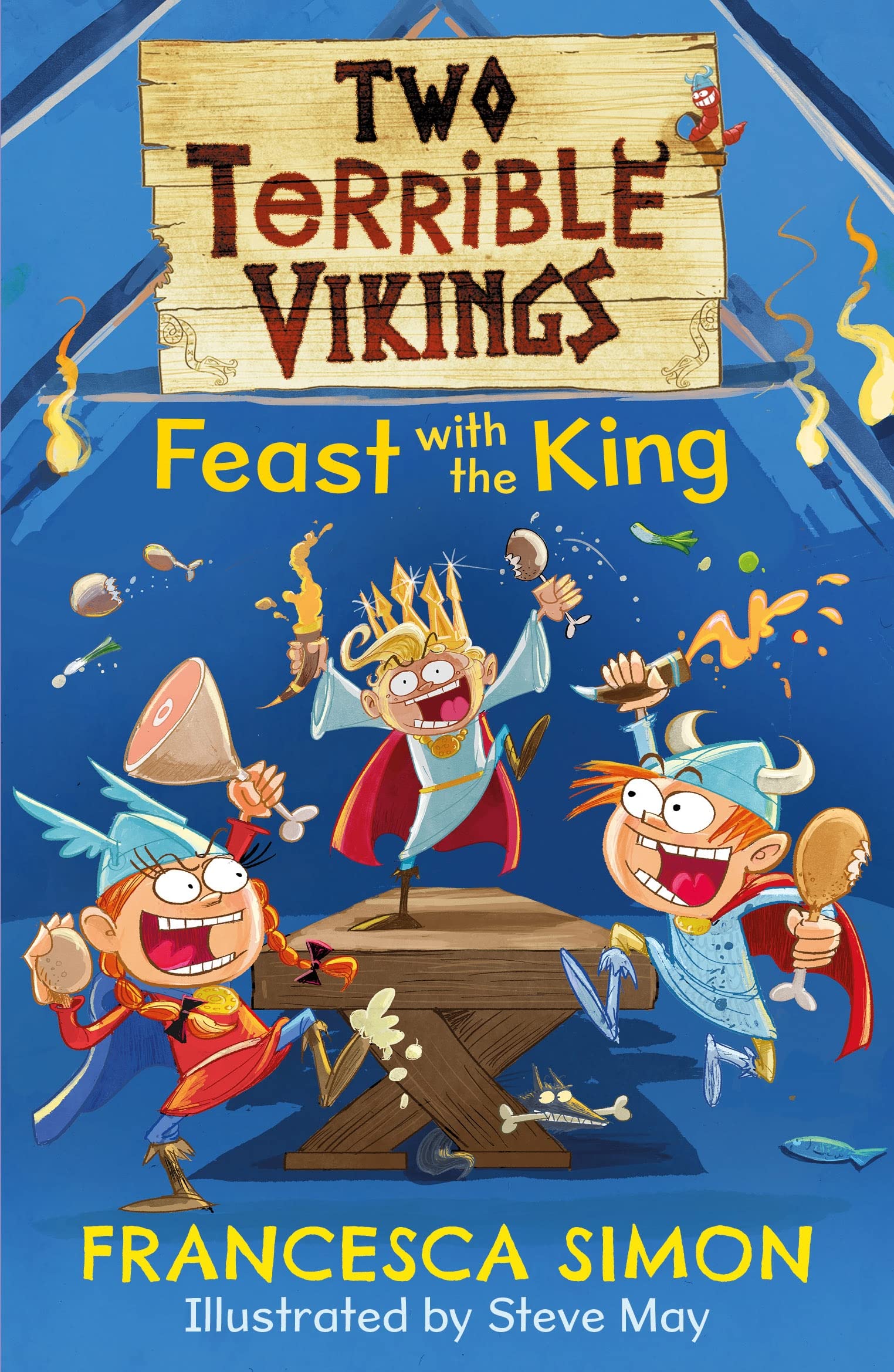 Francesca Simon Two Terrible Vikings Feast with the King Book - Children's Fiction