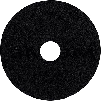Low-Speed Stripper Floor Pad 7200, 19" Diameter, Black (Case of 5)