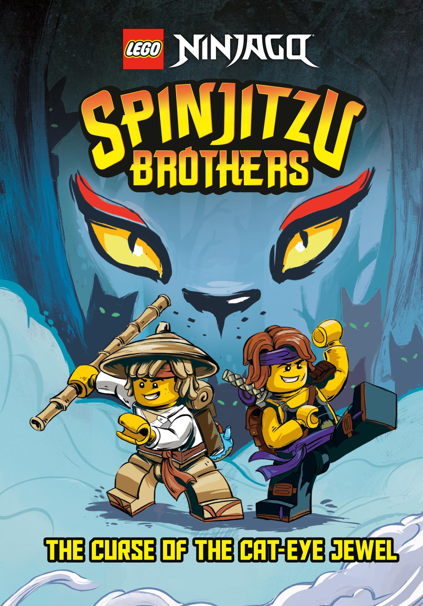 Spinjitzu Brothers #1: The Curse of the Cat-Eye Jewel (LEGO Ninjago) (A Stepping Stone Book)