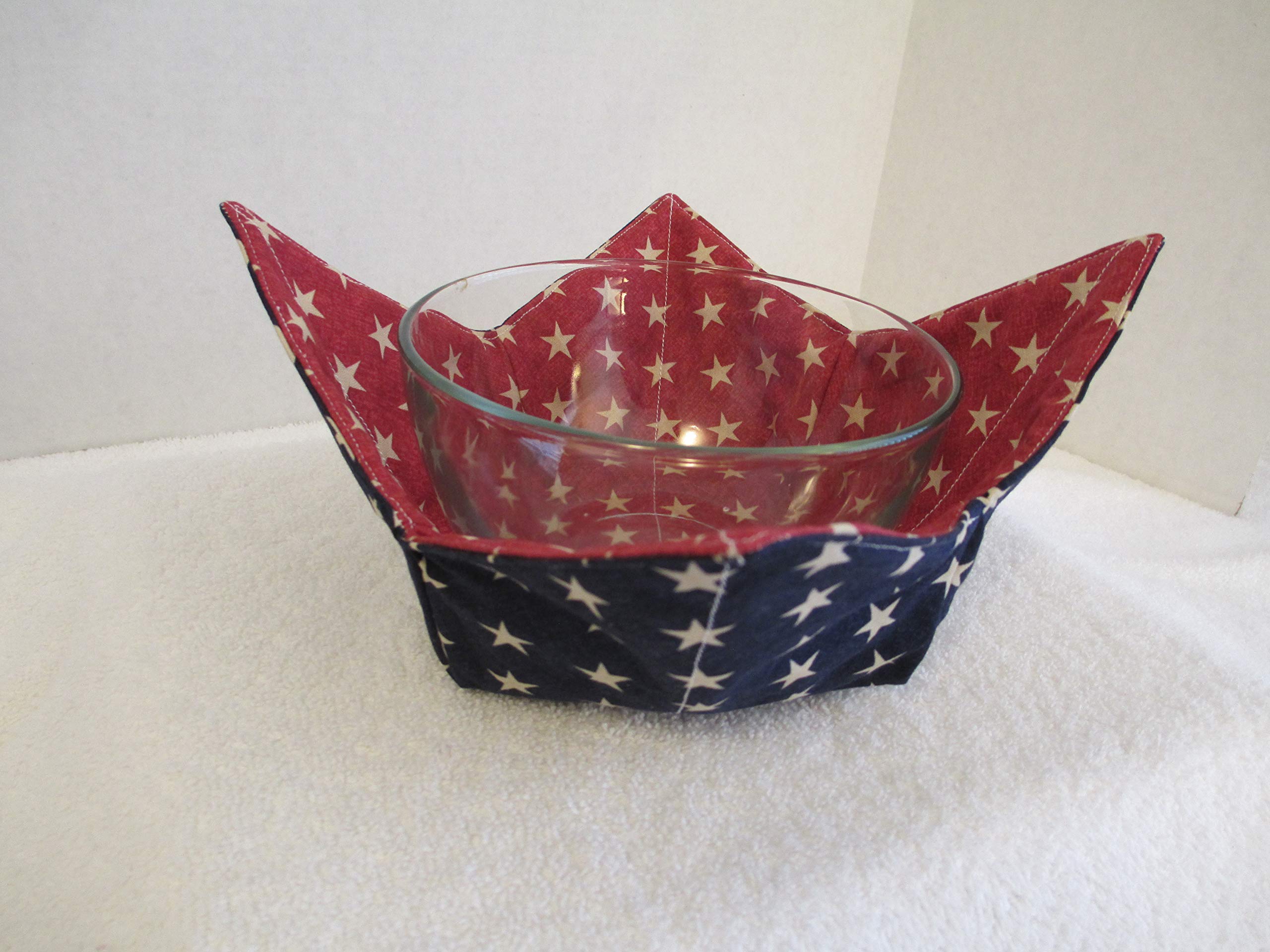 Patriotic Stars Soup Bowl Cozy