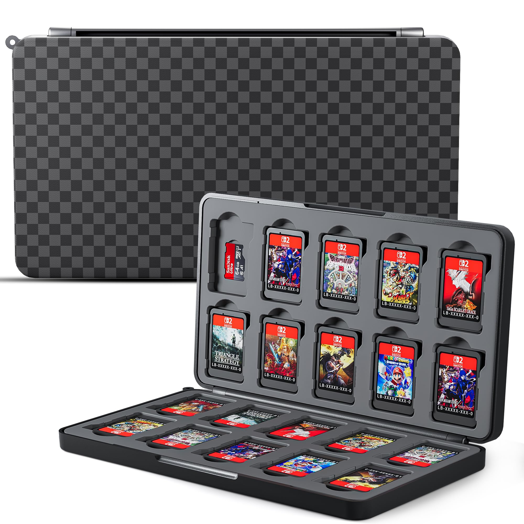 Funda para Nintendo Switch 2 FANPL anticaídas para guardar 20 tarjetas 7