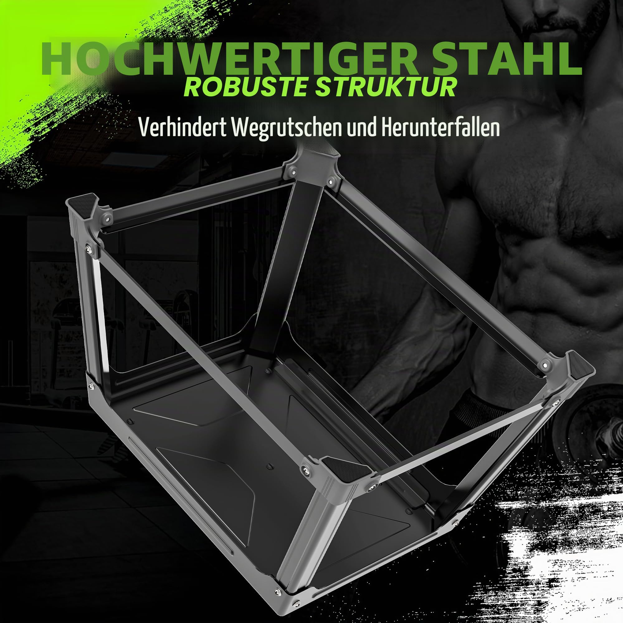 GanFindX Plyometrische Sprungbox aus Metall, 30,5 cm mit 43,2 x 33 cm Oberfläche, Stahl-Plyo-Box, Heim-Fitness-Training, Beweglichkeit, Ausdauer, Konditionierung, Krafttraining