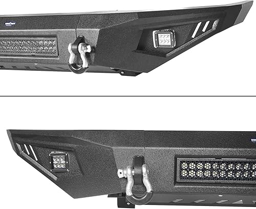 Miniatura 7 de Hooke Road Parachoques delantero con placa deslizante todoterreno y anillos en D compatible con Tundra 2014-2021 Regular | Doble cabina | Camión