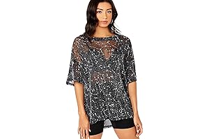 Women's Glitter Sheer Blouse: Dazzle in Glamorous Style This New Year