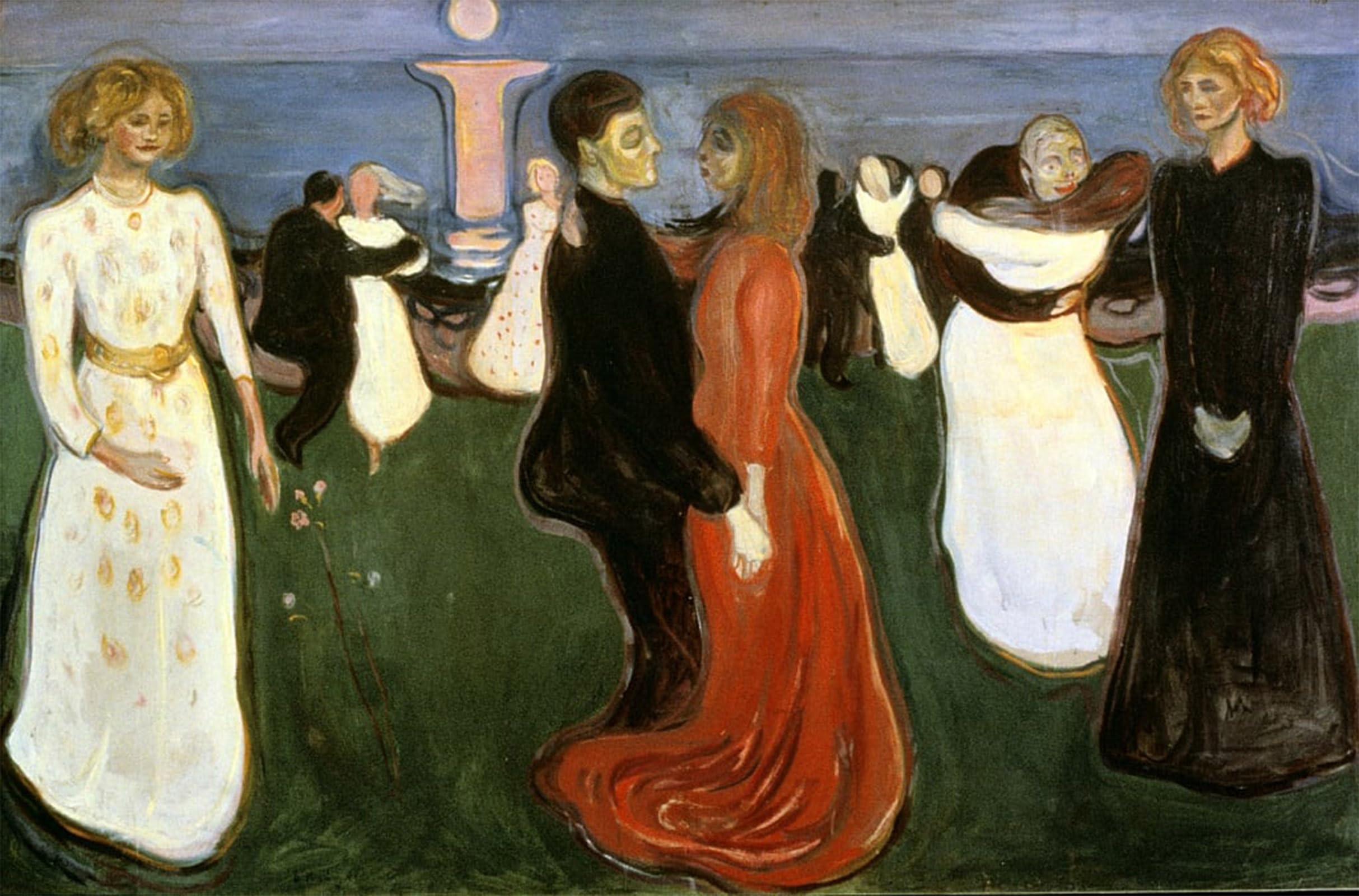 ARTXLXXBN Famous Painting Canvas Artwork Graffiti Print the Dance of Life by Edvard Munch Portrait Canvas Image for Home Decor 60x90cm