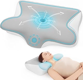 Memory Foam Kissen, 2 in 1 Orthopädisches Nackenkissen Kopfkissen, Ergonomisches Nackenstützkissen Höhenverstellbar Seitenschläferkissen für Seiten, Rücken, Bauchschläfer, 60x41,5x10/12cm