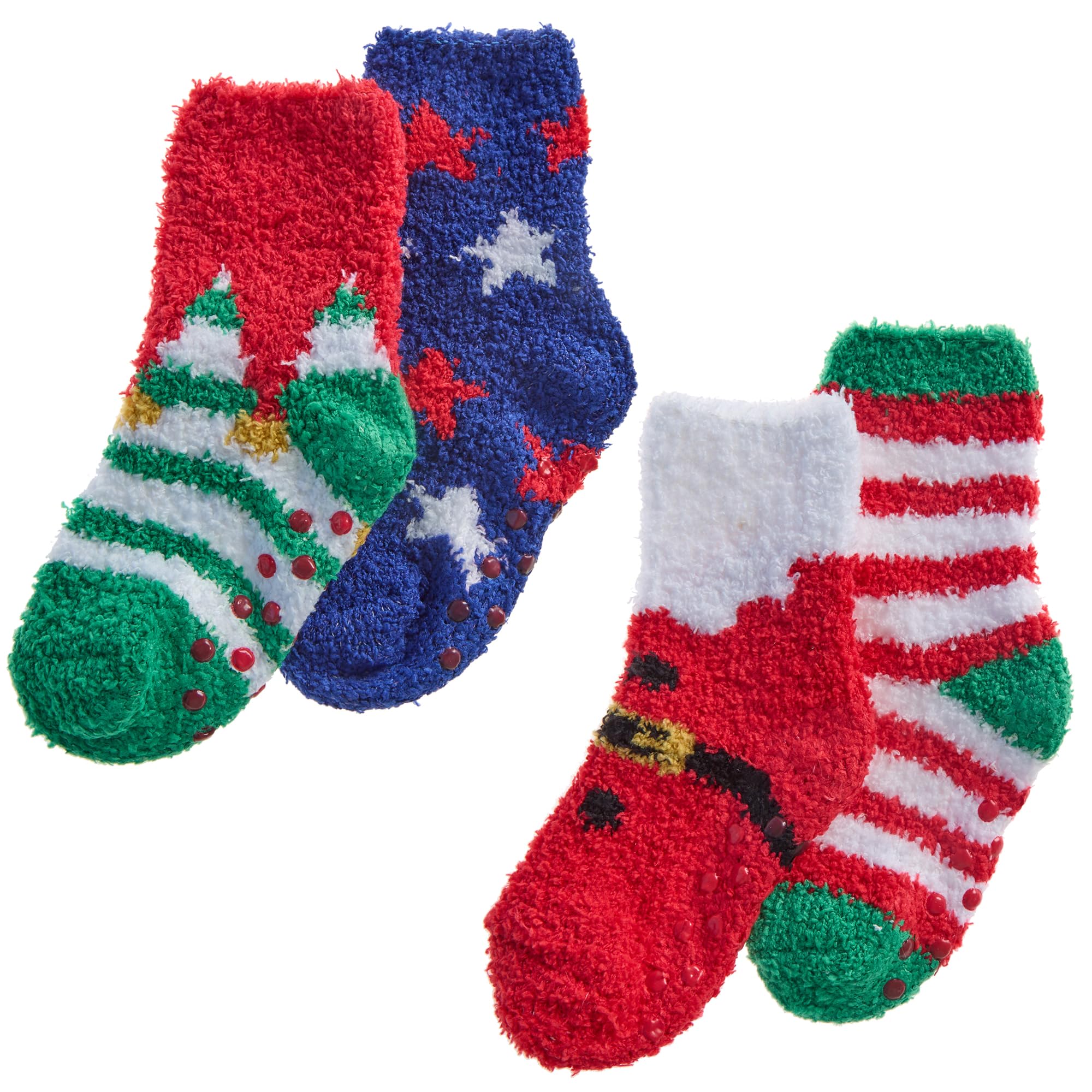 Undercover Babies Mix 4 Pairs Babies Xmas Fluffy Socks 44B1006 1Xeach 0-0