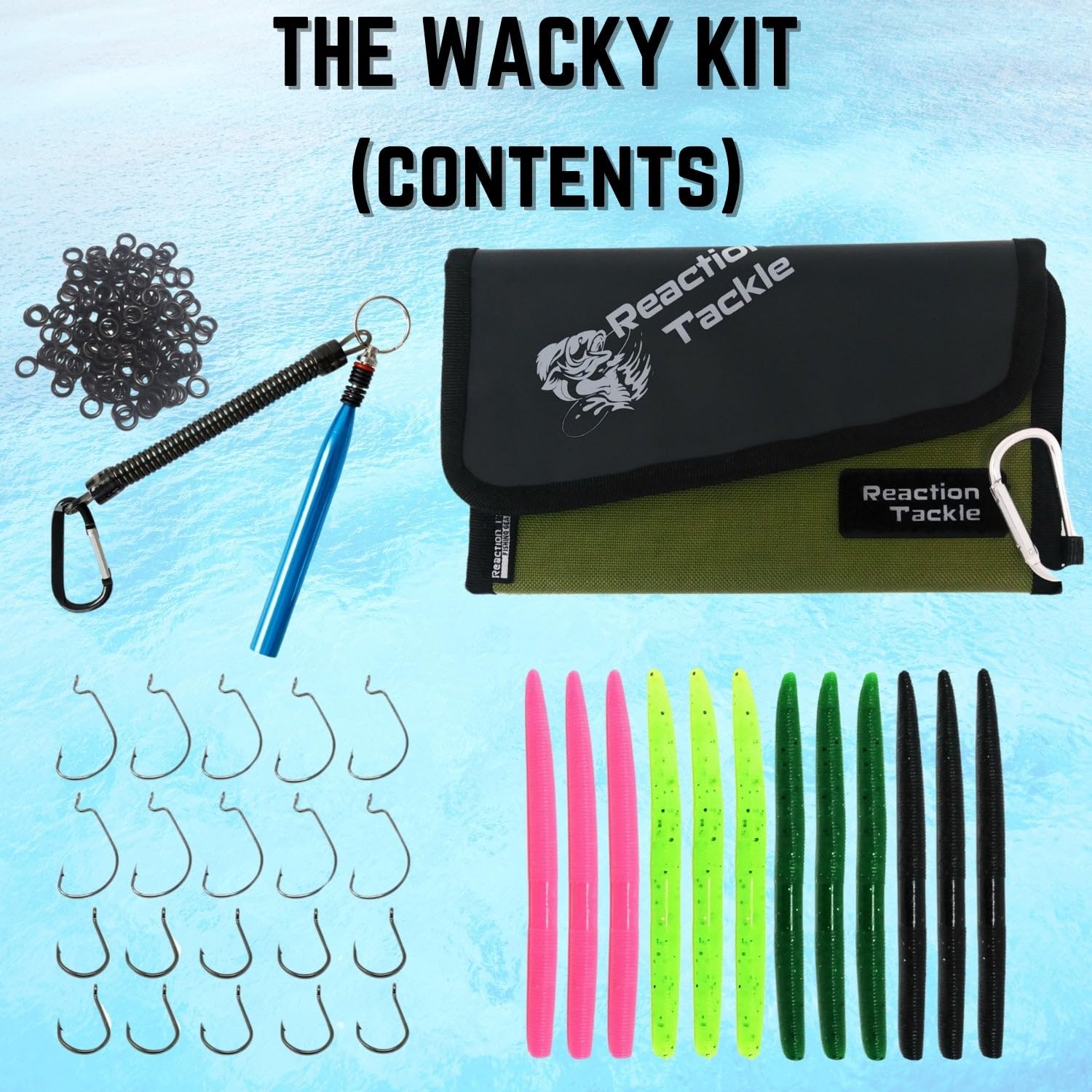 Wacky Kit Snapklik.com : Wacky Rigging Bass Fishing Wacky & Neko Style Worm Kit ...