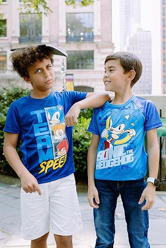 Miniatura 3 de SEGA Sonic The Hedgehog Tails Knuckles - Paquete de 3 camisetas atléticas para niños pequeños y grandes