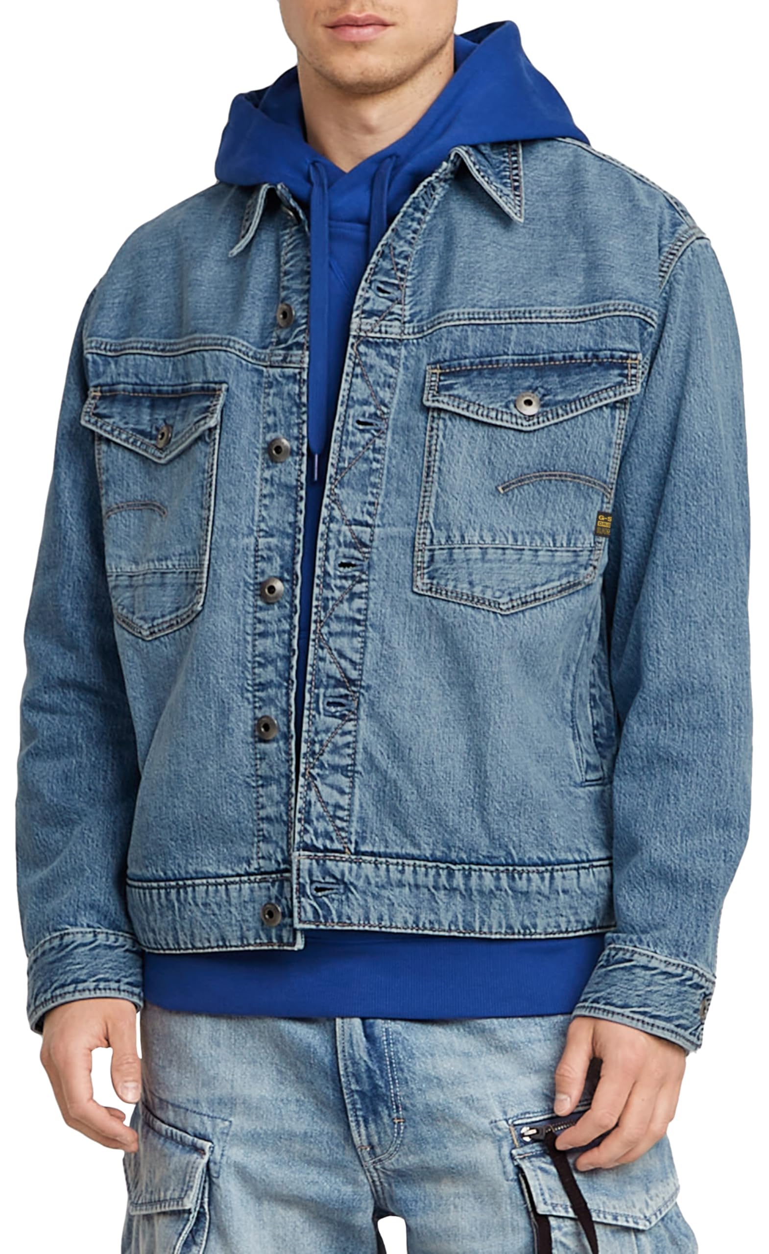 G-Star Men's Dakota Jacket, Blue (faded outburst D23593-D536-H152), L