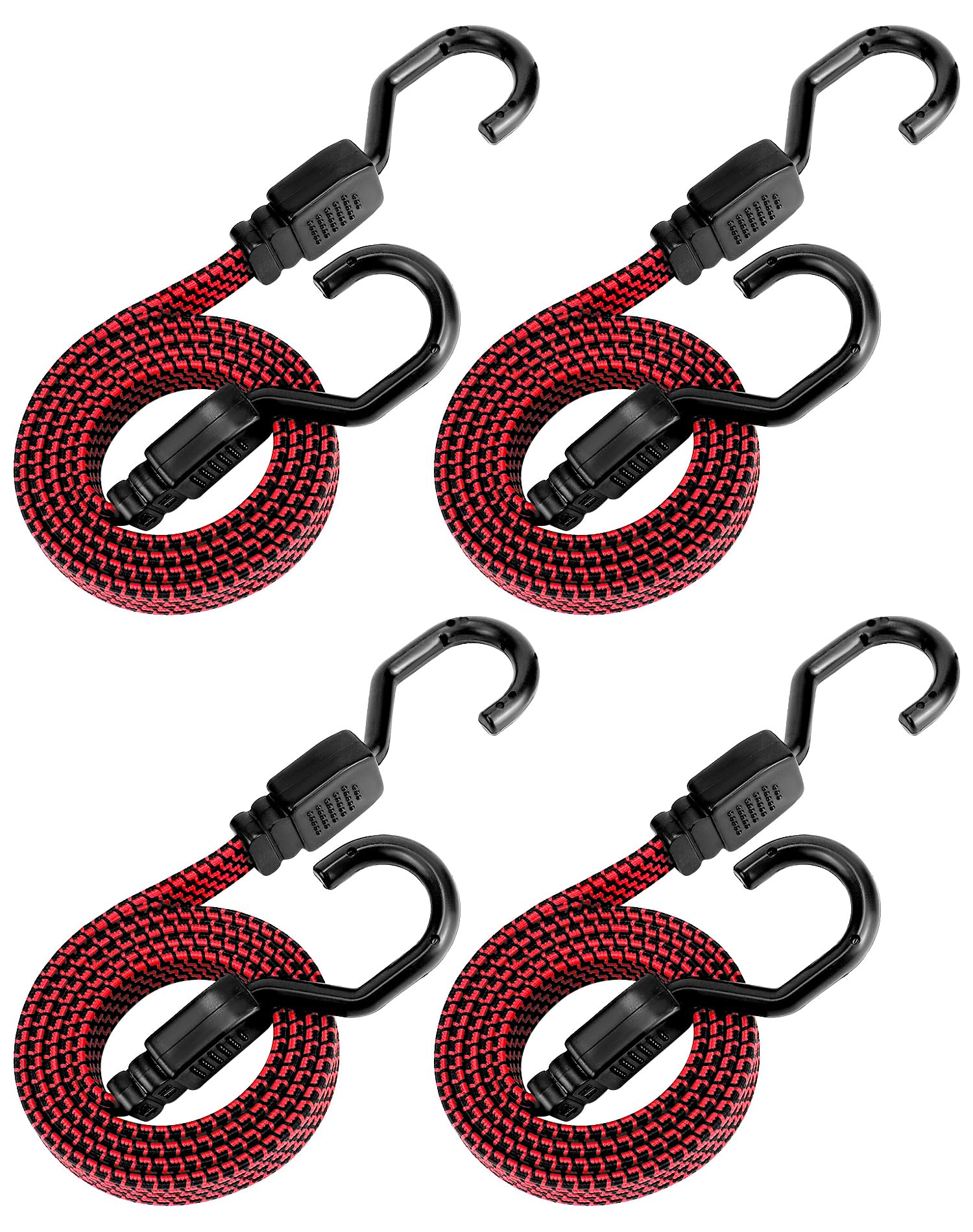 Set 4 Cinghie Elastiche Con Ganci - Elastici Extra Resistenti 110cm Estendibili A 210cm - Foto 6