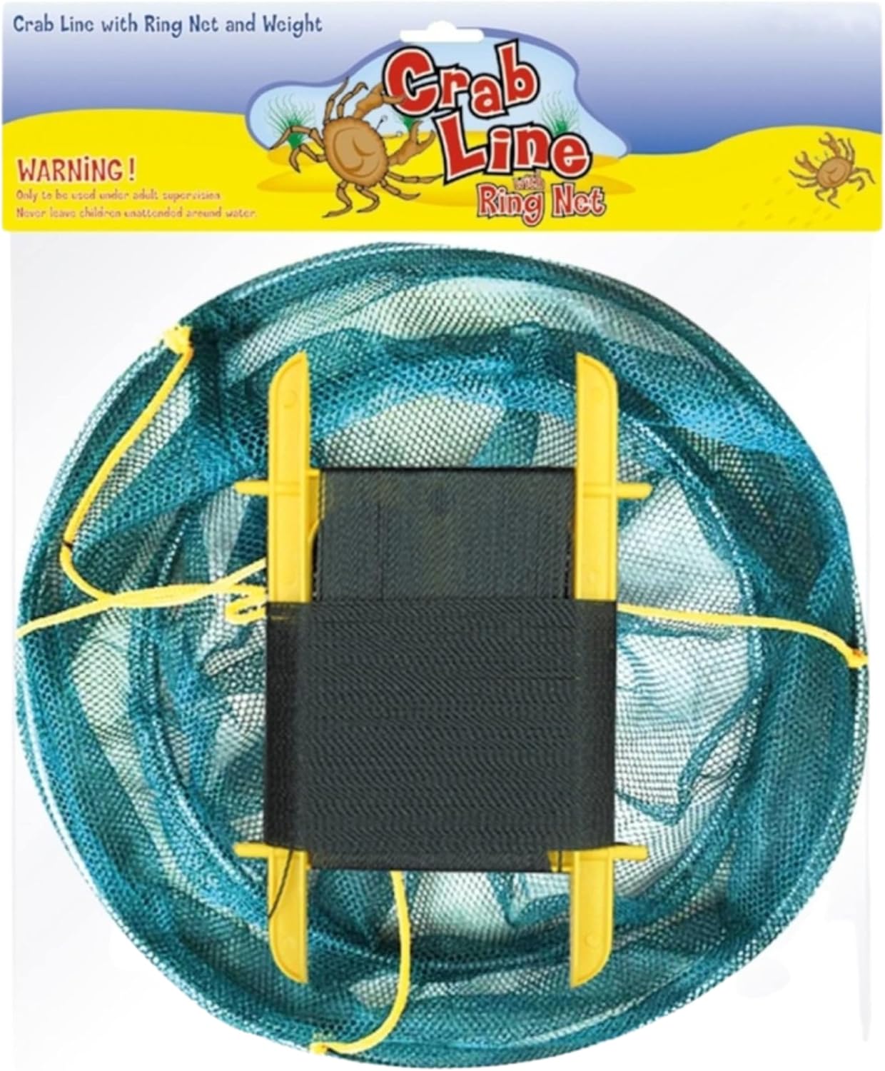Crabbing Kit 15M Crab Lines With Ring Net Weight & Bait Trap Green
