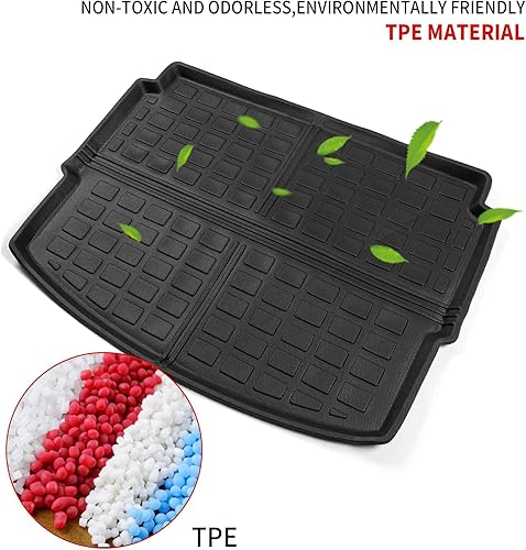 Miniatura 5 de alfombra de carga para maletero, protector de cubierta de asiento trasero de elastómero termoplástico (alfombra de maletero + alfombra de respaldo)