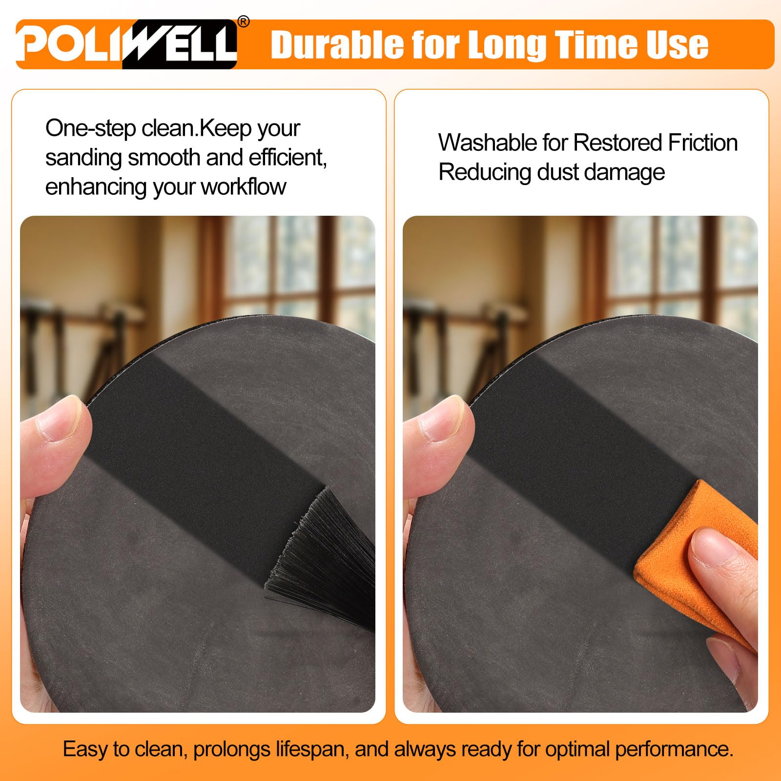POLIWELL 5000 Grit Sanding Discs - 20 Pack -5