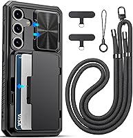 Vista 26 de ATATOO Funda para Samsung Galaxy S24 FE con tarjetero (almacena 4-5 tarjetas) [bloqueo RFID] y cubierta de cámara deslizante, protección de grado